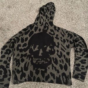 Skull cashmere hoodie